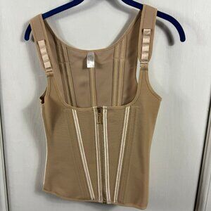 Nude waist trainer adjustable straps boning. Size large